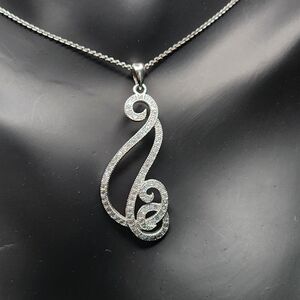 Sterling Silver Swirl Pendant Necklace